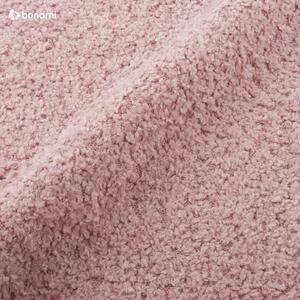 Poltrona relax rosa in tessuto bouclé Kukumo - Ame Yens