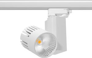 Faro LED 40W Trifase, Bianco, CRI92, 100°, Bridgelux LED Colore Bianco Caldo 2.700K