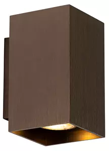 Applique moderna quadrata bronzo scuro 2 luci - Sandy
