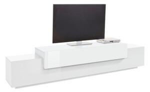 Mobile Porta TV 240 Cm Con 3 Ante A Ribalta Bianco Lucido Laccato Corona