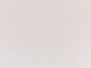 Poltrona senza braccioli Seduta rotonda Schienale a conchiglia Design vintage Rivestimento in velluto bianco sporco Design classico vintage Struttura in metallo nero Beliani
