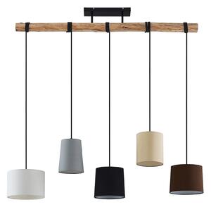 Lampada a sospensione Lindby, Amilia, dimmerabile, Legno, Soggiorno, Legno, Moderno