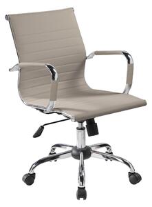 Poltrona direzionale con braccioli Dallas 54x62xh92-max102 cm -Peso 12,2 kg rivestimento in tecnica traspirante rete Tortora