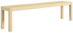HOMCOM Panca 3 posti in legno di pino, 175x33x45 cm, portata 330 kg | Aosom Italy