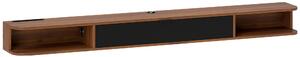 HOMCOM Mobile TV sospeso con cassetto ribaltabile e 2 ripiani, 180x24x16 cm, noce | Aosom Italy