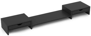 HOMCOM Alza-monitor regolabile 60-116 cm con 2 cassetti e angolazione regolabile | Aosom Italy