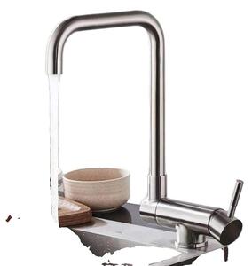 Miscelatore da cucina, acciaio inossidabile SUS304, girevole a 360°, da montaggio a soffitto, monocomando, finitura spazzolata