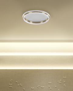 Lampada da soffitto a LED in metallo dorato 42 cm Paralume ad anello in acrilico opale LED Luce bianca calda Illuminazione a filo Beliani