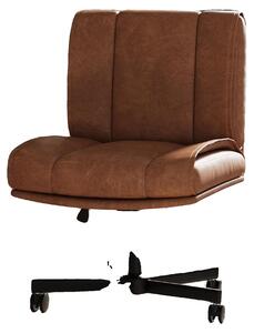 Sedia da ufficio, regolabile in altezza, design ergonomico, colore marrone