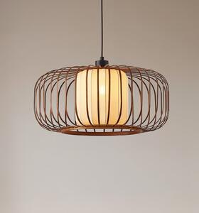 Lampada a sospensione Lindby, Davella, dimmerabile, Legno, Soggiorno, Bambù, Scandinavo
