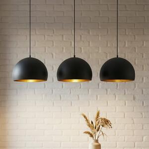 Lampada a sospensione Lindby, Tarjei, dimmerabile, Nero, Soggiorno, Metallo, Moderno