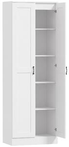 HOMCOM Dispensa da cucina 175 cm con ante soft-close e ripiani regolabili, bianco | Aosom Italy