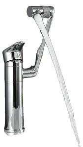 Miscelatore per lavabo, da montare a incasso, realizzato in ottone di alta qualità, con rotazione a 360°, monocomando e flusso d'acqua efficiente