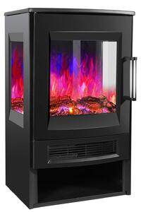 Camino elettrico ISOISL, dimensioni 43,5 x 34 x 74 cm, con termostato e display LCD