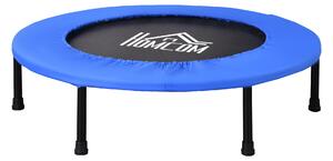 HOMCOM Trampolino Elastico per Jumping Fitness e Allenamento a Casa, Molle e Struttura in Acciaio, Φ91x22.5cm, Nero e Blu|Aosom