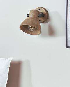Lampada da parete Paralume a cono in legno di mango scuro Camera da letto Soggiorno Design rustico Luce a sospensione Beliani