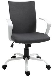 Vinsetto Sedia da Ufficio Ergonomica e Girevole con Altezza Regolabile, 61x61x89-99 cm, Grigio Scuro | Aosom Italy
