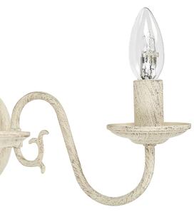 Lampada da parete in metallo bianco con segni di invecchiamento a 2 luci Design retrò vintage Luce del soggiorno Illuminazione decorativa Beliani