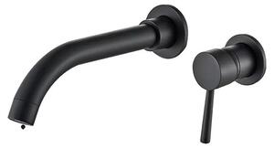 Miscelatore per lavabo, montaggio a parete, monocomando, colore nero