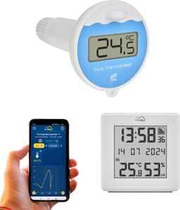 TFA.me 35.8110.02 Starter kit WLAN con gateway e trasmettitore galleggiante per il monitoraggio online di piscine, laghetti, vasche di ghiaccio: senza batterie