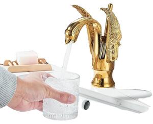 Miscelatore per lavabo, monocomando, da montare a incasso, finitura oro