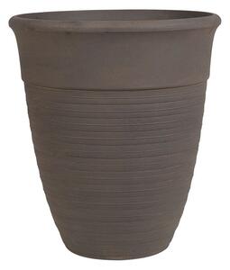 Vaso per piante Fioriera in pietra marrone massiccio in poliresina quadrata ø 43 cm per tutte le stagioni Beliani