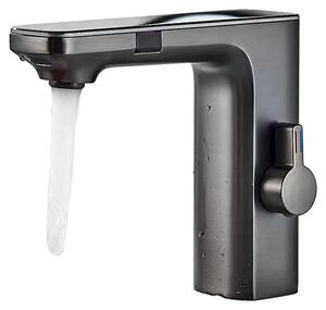 Miscelatore per lavabo, sensore a infrarossi senza contatto, monocomando, grigio