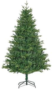 HOMCOM Alberello di Natale Decorato e Ignifugo per Interni con 1443 Rami e Base in Metallo, Φ120x180 cm, Verde