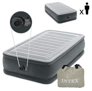 Intex 64412ND TComfort Plush Elevated Twin 1-Persoons Luchtbed 191x99x46 cm + Ingebouwde Pomp Grijs