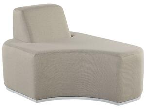 Set soggiorno 4 posti tessuto grigio chiaro divani con poggiapiedi moderno resistente raggi UV Beliani