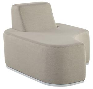 Set soggiorno 4 posti tessuto grigio chiaro divani con poggiapiedi moderno resistente raggi UV Beliani