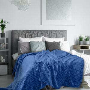 Morbida coperta decorativa di colore blu Larghezza: 170 cm | Lunghezza: 210 cm