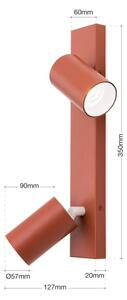 Orion - Faretto orientabile PENN 2xGU10/13W/230V colore mattone
