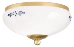 Orion - Lampada da soffitto LANDHAUS 1xE27/60W/230V diam. 21 cm ottone/bianco/blu