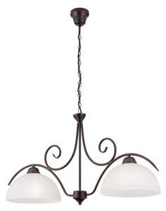 Orion - Lampadario a catena RULA 2xE27/40W/230V bianco/bronzo