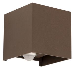 Orion- Lampada da parete LED per esterni con sensore CUBE-S LED/13W/230V IP54 marrone