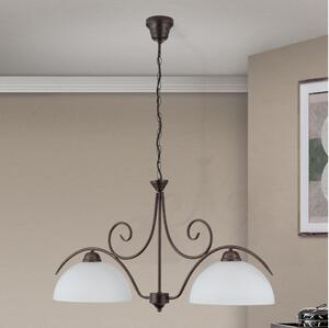 Orion - Lampadario a catena RULA 2xE27/40W/230V bianco/bronzo