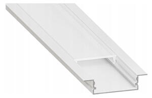Profilo da incasso per strisce LED, 1 m, bianco