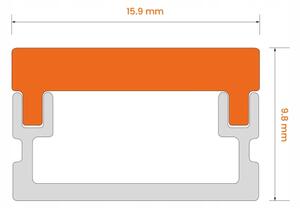 Profilo da incasso per strisce LED 1 m argento/bianco