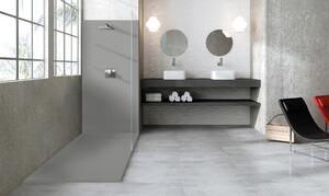 Piatto doccia ultrasottile SENSEA resina sintetica e polvere di marmo Neo 70 x 140 cm grigio
