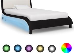 Giroletto con LED Nero e Bianco in Similpelle 90x200 cm