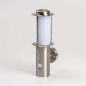 Applique LED da esterno con sensore di movimento 1xE27/4,9W/230V IP44 cromo opaco