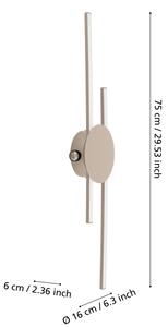 Eglo 902126 - Lampada da parete LED VENTICELLO LED/20W/230V + LED/0,91W beige