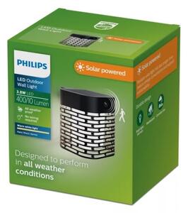 Philips - Lampada da parete solare LED con sensore HARA LED/3,8W/3,7V 800 mAh IP44
