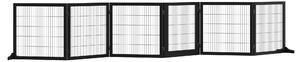 Recinzione per Cani PawHut pieghevole 432 x 36 x 70cm Legno di Pino Nero