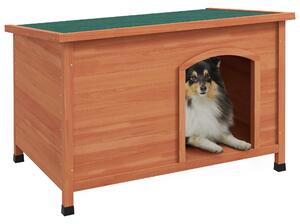Cuccia e capanna per cani di lusso XL Terrazza in legno e porta a lamelle Legno massiccio - 50030