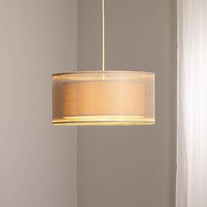 Lampada a sospensione Duo Den Light Maco Design, dimmerabile, Crema / Ambra, Soggiorno / Sala da pranzo, Tessuto / Stoffa / Seta, Lampada a sospensione