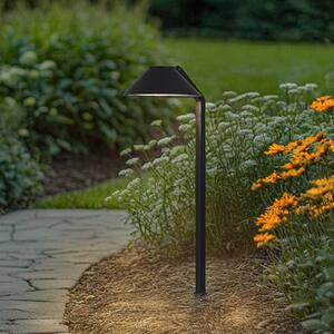 Lindby Lampada LED con picchetto Capelo, nero, alluminio, altezza 77 cm