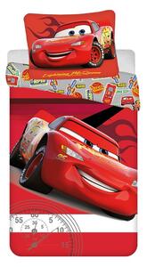 Set copripiumino e federa da bambini rosso in cotone per letto singolo 140x200 cm Cars "Legend" – Jerry Fabrics