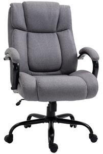 Vinsetto Sedia Ufficio Sedia da Scrivania Sedia Gaming Sedia Girevole Funzione Basculante Imbottitura Spessa Design Ergonomico Braccioli Imbottiti Regolabili Capacità di Carico 220 kg Grigio Chiaro 72,5x83x110-118 cm